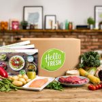 Hello Fresh Recipe Box and ingredients